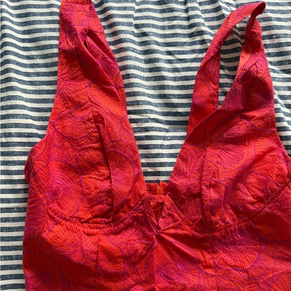 Forever 21 Size S Vibrant Red Lace Dress - Picture 3 of 8